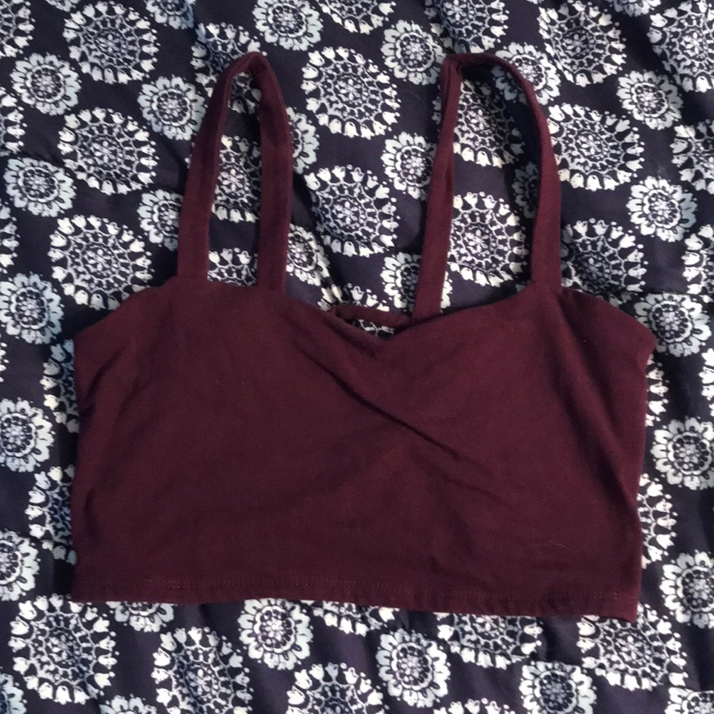 Eggplant colored crop top